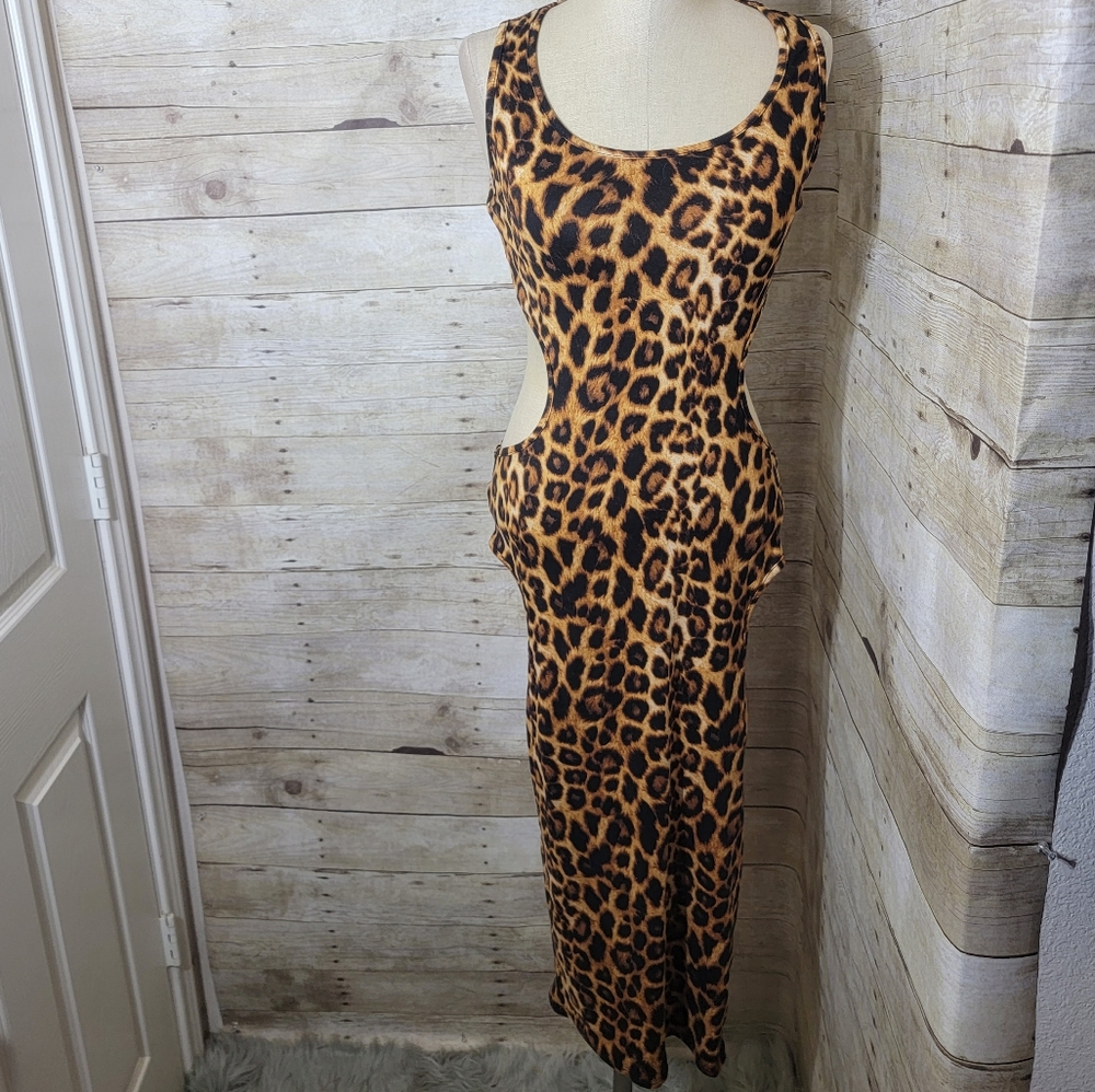 Codigo animal print cut out dress. Size M